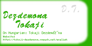 dezdemona tokaji business card